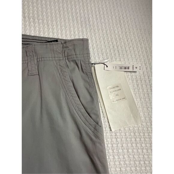 PROJEK RAW Mens Size 40 - 9 in. Twill Shorts in Light Gray - Picture 2 of 5